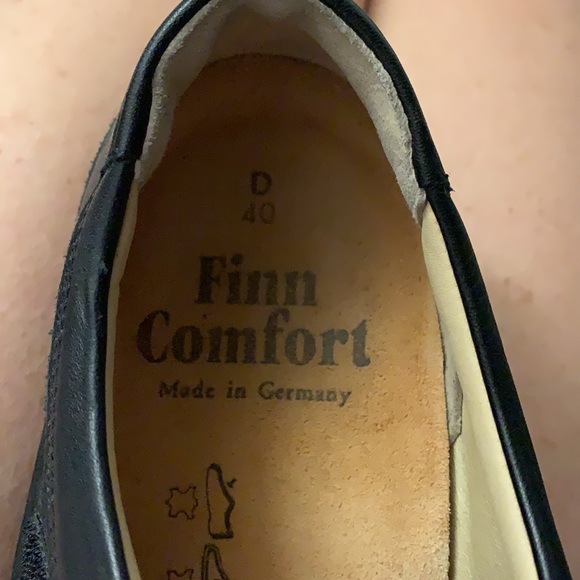 Finn Comfort Black Leather & Suede Velcro Strap Comfort Orthopedic Shoes Sz 39 - Picture 9 of 10